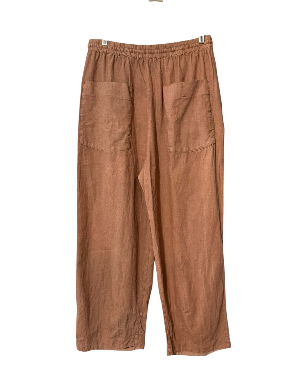 Free People Wide Leg Drawstring Pants in Rust - Picture 3 of 8